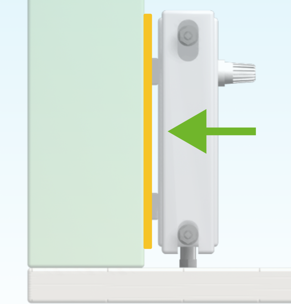 Radiatorfolie tegen de muur