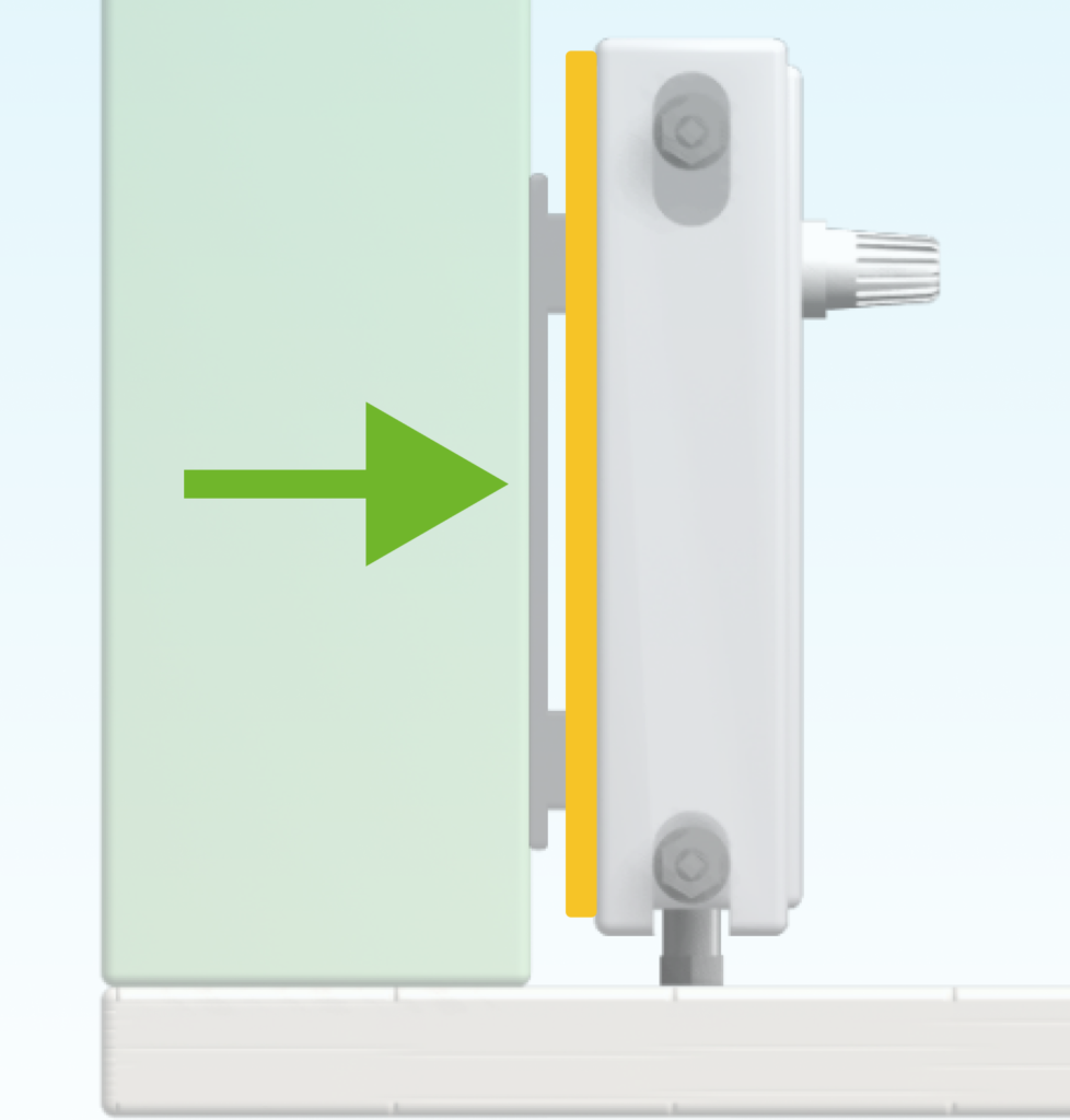 Radiatorfolie tegen de radiator
